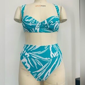 Blue Floral Bikini Set